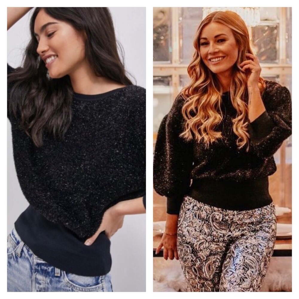 NWT ANTHROPOLOGIE PAMELA TINSEL SHIMMER SWEATER